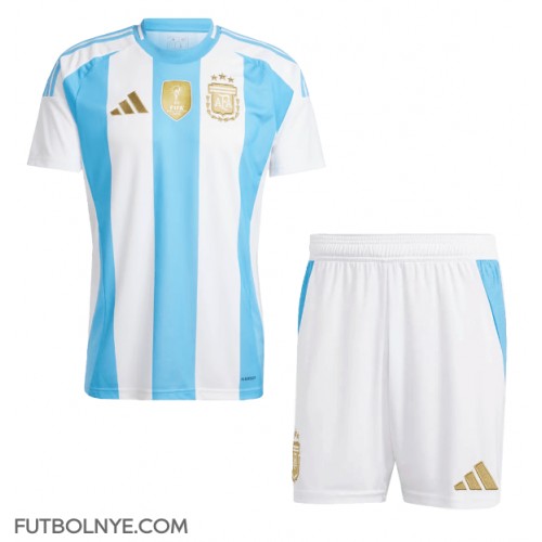 Camiseta Argentina Primera Equipación para niños Copa America 2024 manga corta (+ pantalones cortos)